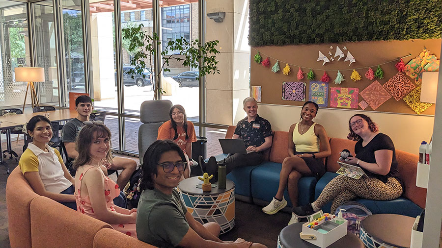 Adrian with SHARE students.