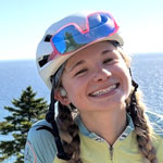 Eliana on bike in Oregon