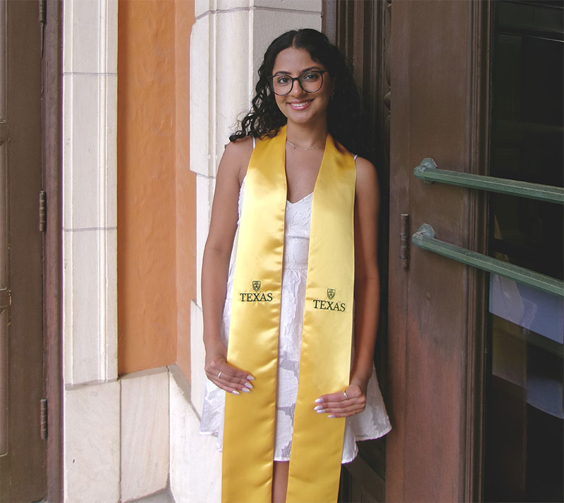 Inaya preparing for graduation..