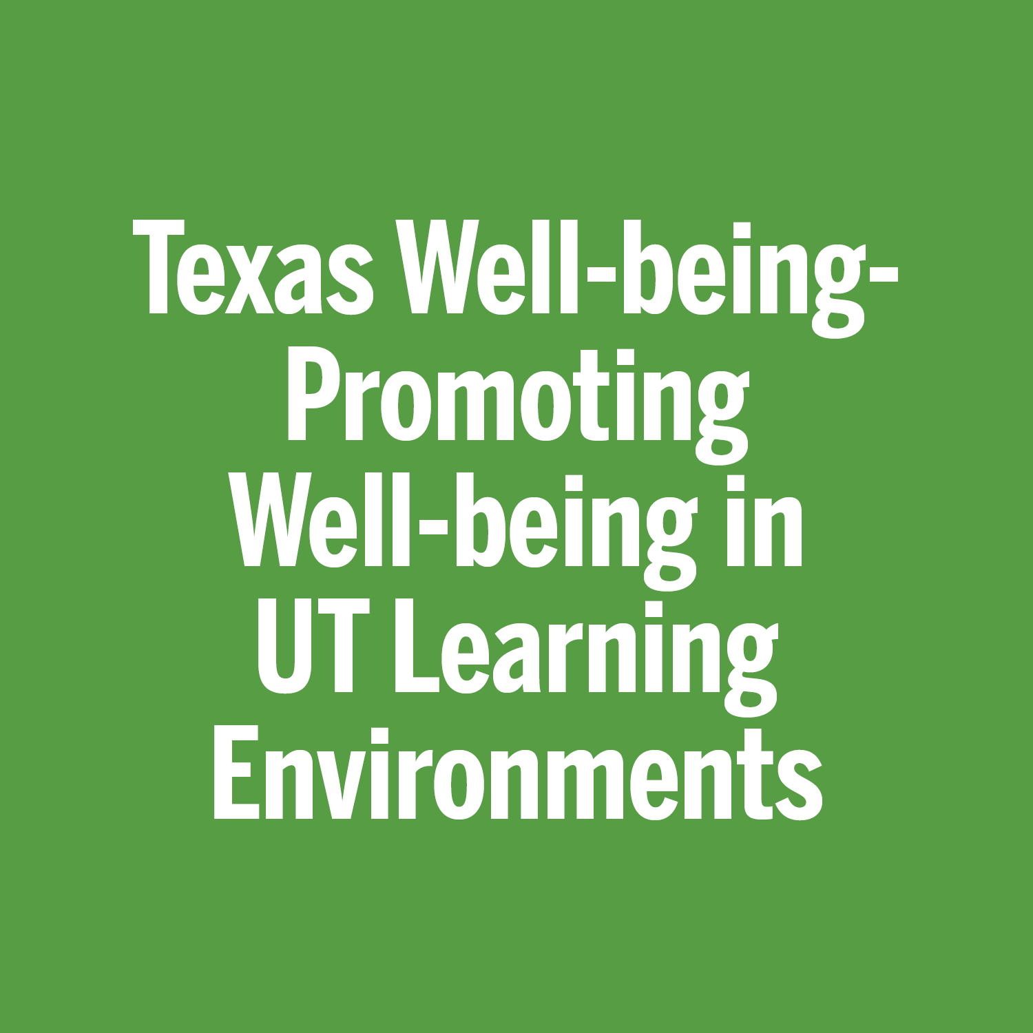 Texas Well-Being