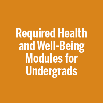 Required Health and Well-Being Modules